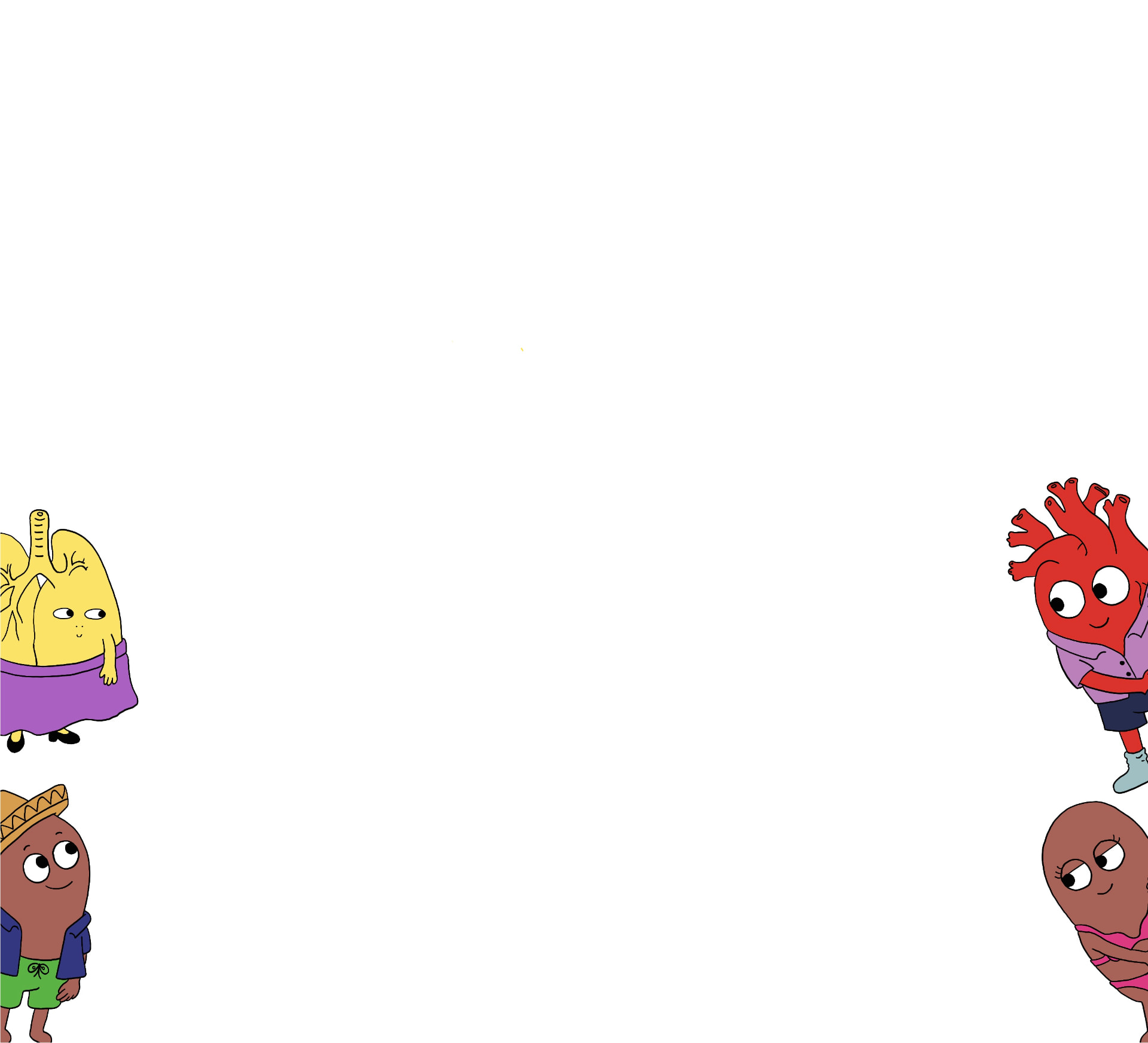 The Organ Orchestra characters around the edges of the title page